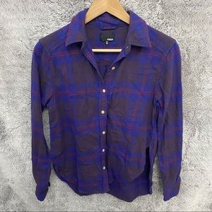 Aritzia Wilfred Free Flannel Button Down Top